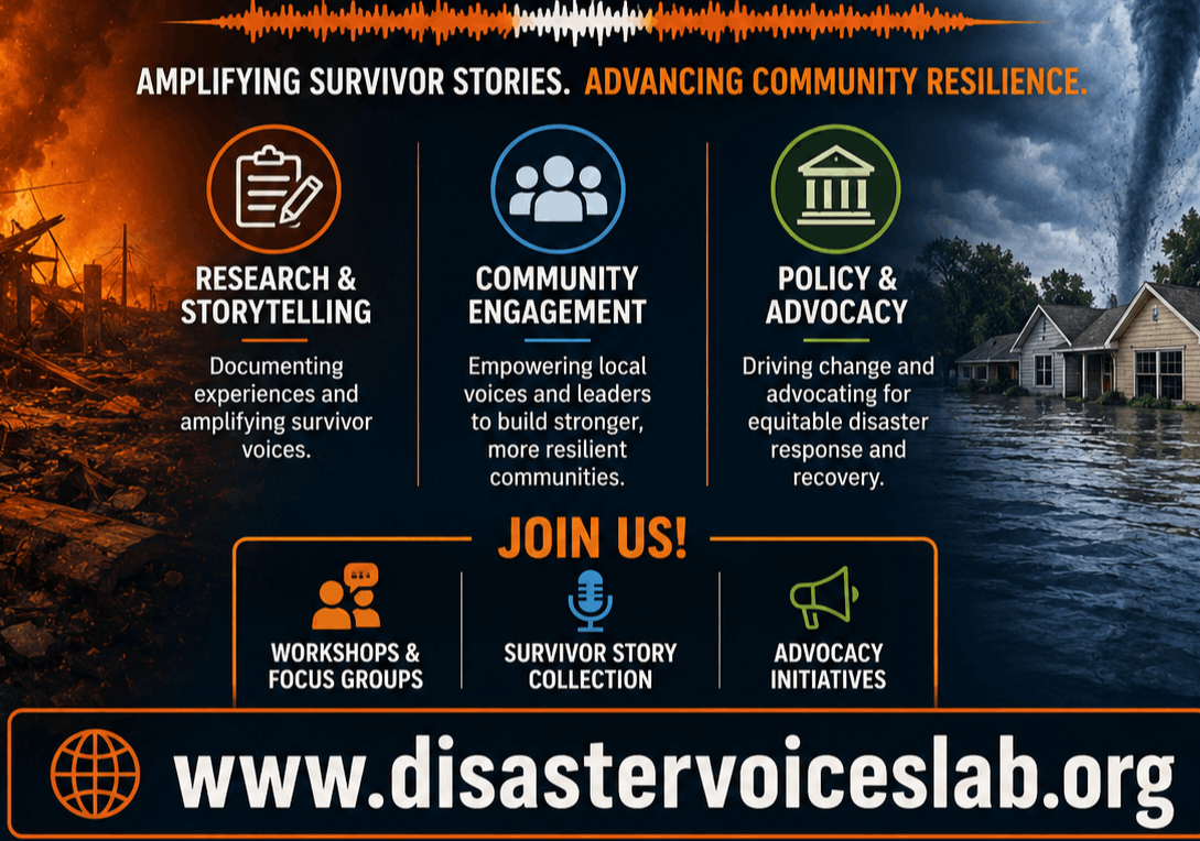 Disaster Voices Lab Flyer